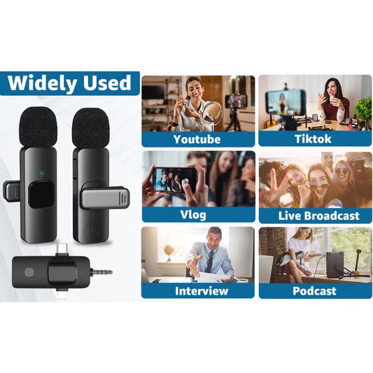 4-in-1 Wireless Lavalier Microphone